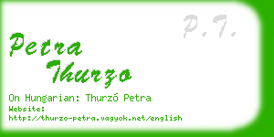 petra thurzo business card