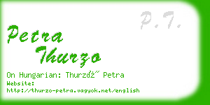 petra thurzo business card